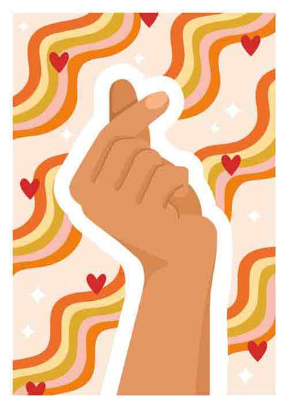 Hartje gebaar vingers