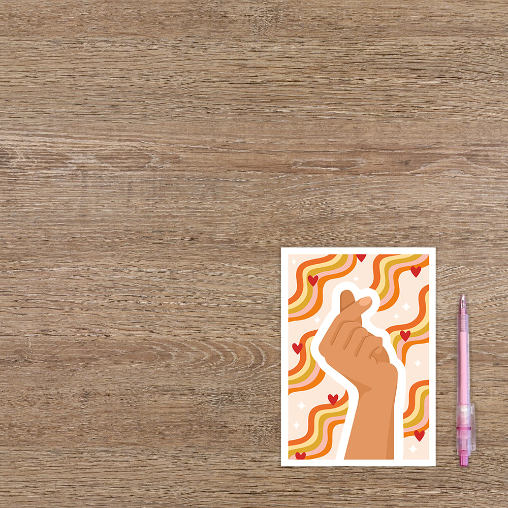 Hartje gebaar vingers