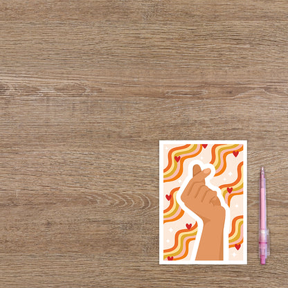 Hartje gebaar vingers