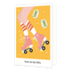 Born in the 90's - Formaat: Standaard - Vorm: Staand - Verjaardagskaart - Op deze wenskaart staan twee benen met rollerskates aan de voeten. Ook zie je twee casette bandjes. - Snelwenskaart