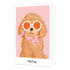 Big hug - Formaat: Standaard - Vorm: Staand - Vriendschapskaart - Op deze wenskaart staat een hond met zonnenbril en een slabbertje met hartjes erop, op een lichtroze achtergrond. Onder de illustratie staat de tekst: "Big hug". - Snelwenskaart
