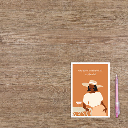 She believed she could so she did