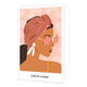 You're a star - Formaat: Normaal - Vorm: Staand - Complimentenkaart - Op deze wenskaart staat een vrouw met een bandana om en een sterrenzonnenbril op. Onder de illustratie staat de tekst: "You're a star". - Snelwenskaart