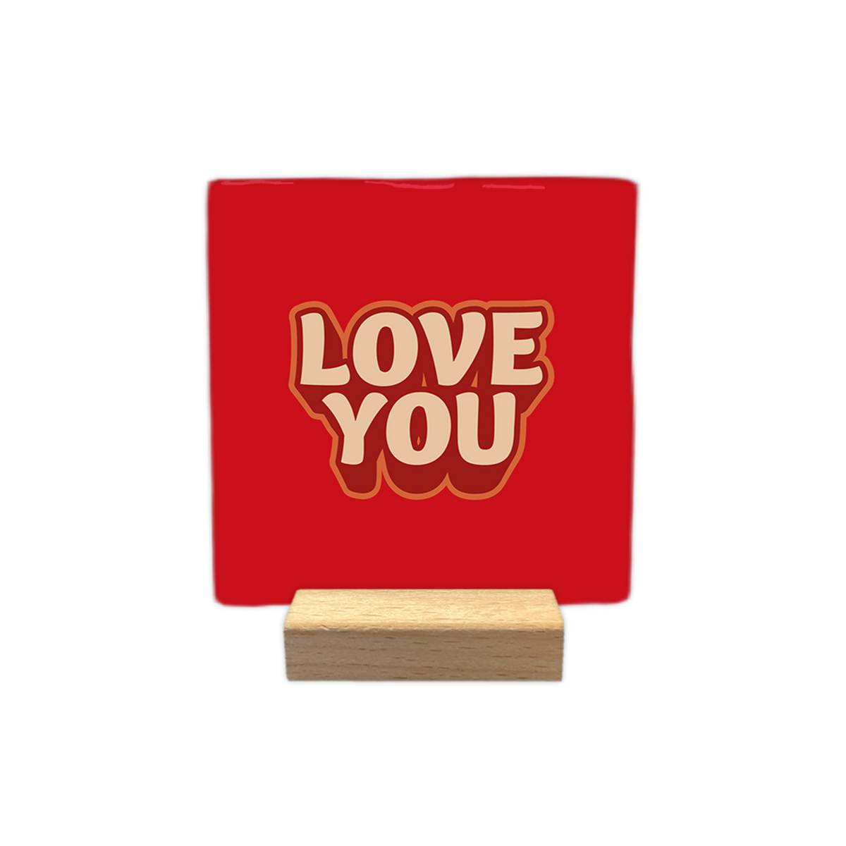 Love you - Decoratie tegel - Formaat: - - Snelwenskaart