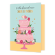 To the brand new mr & mrs - Formaat: Groot - Vorm: Staand - Huwelijkskaart - Op deze wenskaart staat een roze drielaagse bruidstaart met daarboven de tekst: "To the brand new mr & mrs". - Snelwenskaart