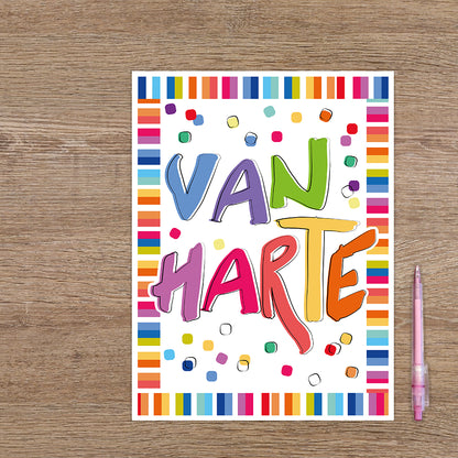 XL kaart - Van harte