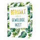 XL kaart - Bedankt voor je geweldige inzet - Formaat: Groot - Vorm: Staand - Bedankkaart - Op deze wenskaart staan groene bladeren met in het midden de tekst: "Bedankt voor je geweldige inzet". - Snelwenskaart