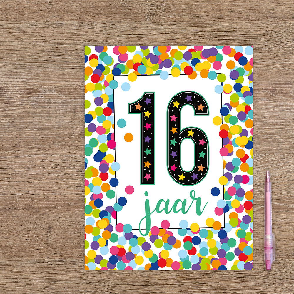XL kaart - 16 jaar