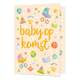 XL kaart - Baby op komst - Formaat: Groot - Vorm: Staand - Zwanger kaart - Op deze wenskaart staan babywagens, babyflesjes, blokken, speentjes en nog veel meer. In het midden staat de tekst: "Baby op komst". - Snelwenskaart