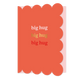 Big hug - Formaat: Standaard - Vorm: Staand - Vriendschapskaart - Op deze wenskaart staat de tekst: "Big hug big hug big hug" op een rode achtergrond. - Snelwenskaart