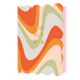 Heel veel liefs - Formaat: Standaard - Vorm: Staand - Vriendschapskaart - Op deze wenskaart staan lijnen in de kleuren rood, oranje, beige, groen en blauw, met in het midden de tekst: "Heel veel liefs". - Snelwenskaart