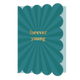Forever young - Formaat: Standaard - Vorm: Staand - Verjaardagskaart - Op deze wenskaart staat de tekst: "Forever young" op een donkerblauwe achtergrond. - Snelwenskaart