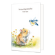 Verjaardagsknuffel voor jou - Formaat: Standaard - Vorm: Staand - Verjaardagskaart - Op deze wenskaart staan een hamster en een vogel met daarboven de tekst: "Verjaardagsknuffel voor jou". - Snelwenskaart