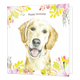 Happy birthday - Formaat: Standaard - Vorm: Vierkant - Felicitatiekaart - Op deze wenskaart staat een hond met daarboven de tekst: "Happy birthday". - Snelwenskaart