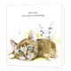 Veel liefs voor jouw verjaardag - Formaat: Standaard - Vorm: Vierkant - Felicitatiekaart - Op deze wenskaart staat een kat met daarboven de tekst: "Veel liefs voor jouw verjaardag". - Snelwenskaart