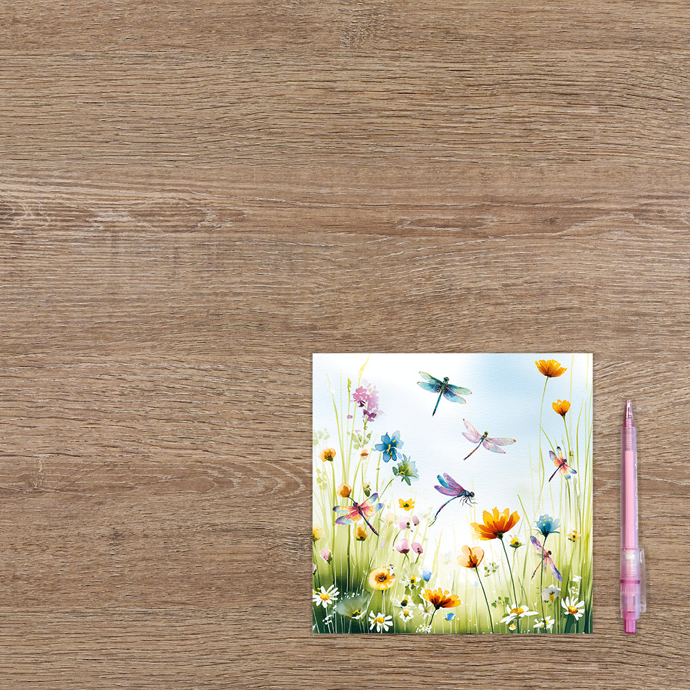 Bloemen en libellen