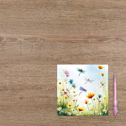 Bloemen en libellen