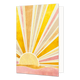 Zon - Formaat: Standaard - Vorm: Staand - Blanco kaart - Op deze artistieke wenskaart staat een zon waarvan de zonnenstralen uitstralen over de hele kaart. - Snelwenskaart