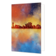 Skyline - Formaat: Standaard - Vorm: Staand - Blanco kaart - Op deze artistieke wenskaart staat de skyline van een stad. - Snelwenskaart
