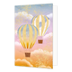 Luchtballonnen - Formaat: Standaard - Vorm: Staand - Blanco kaart - Op deze artistieke wenskaart staan twee luchtballonnen die door de lucht zweven tussen de wolken. - Snelwenskaart