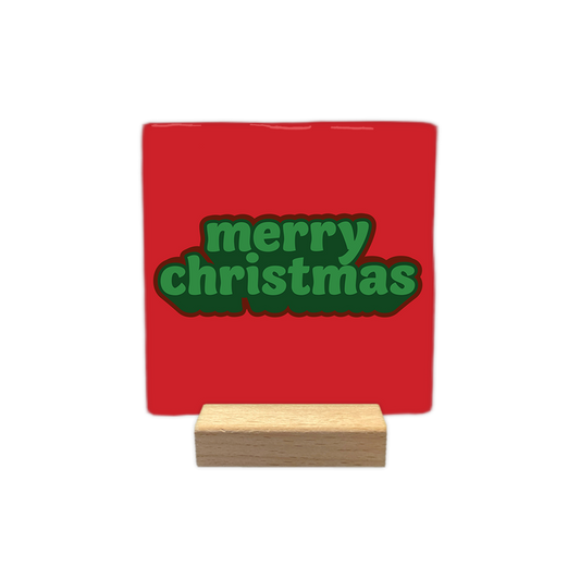 Merry christmas - Decoratie tegel - Formaat: - - Snelwenskaart