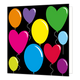 Ballonnen - Formaat: Standaard - Vorm: Vierkant - Blanco kaart - Op deze wenskaart staan ballonnen in de kleuren geel, roze, rood, paars, oranje en rood. - Snelwenskaart