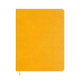 Op deze afbeelding is een geel notitieboek te zien
