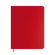 Op deze afbeelding is een rood notitieboek te zien