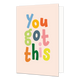 You got this - Formaat: Standaard - Vorm: Staand - Succes kaart - Op deze wenskaart staat de tekst: "You got this". - Snelwenskaart