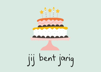 Postcard Jij bent jarig - 10 stuks