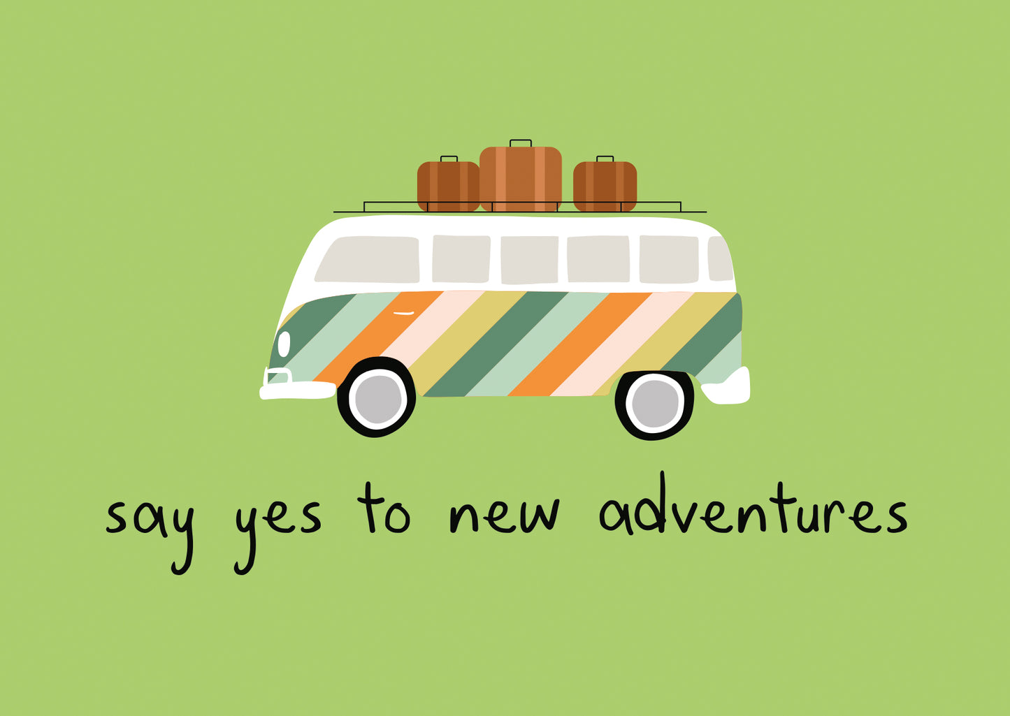 Postcard Say yes to new adventures - 10 stuks