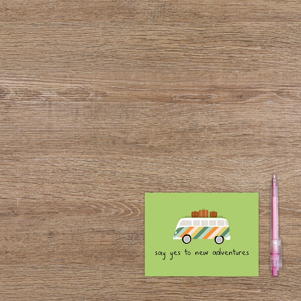 Postcard Say yes to new adventures - 10 stuks