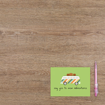 Postcard Say yes to new adventures - 10 stuks