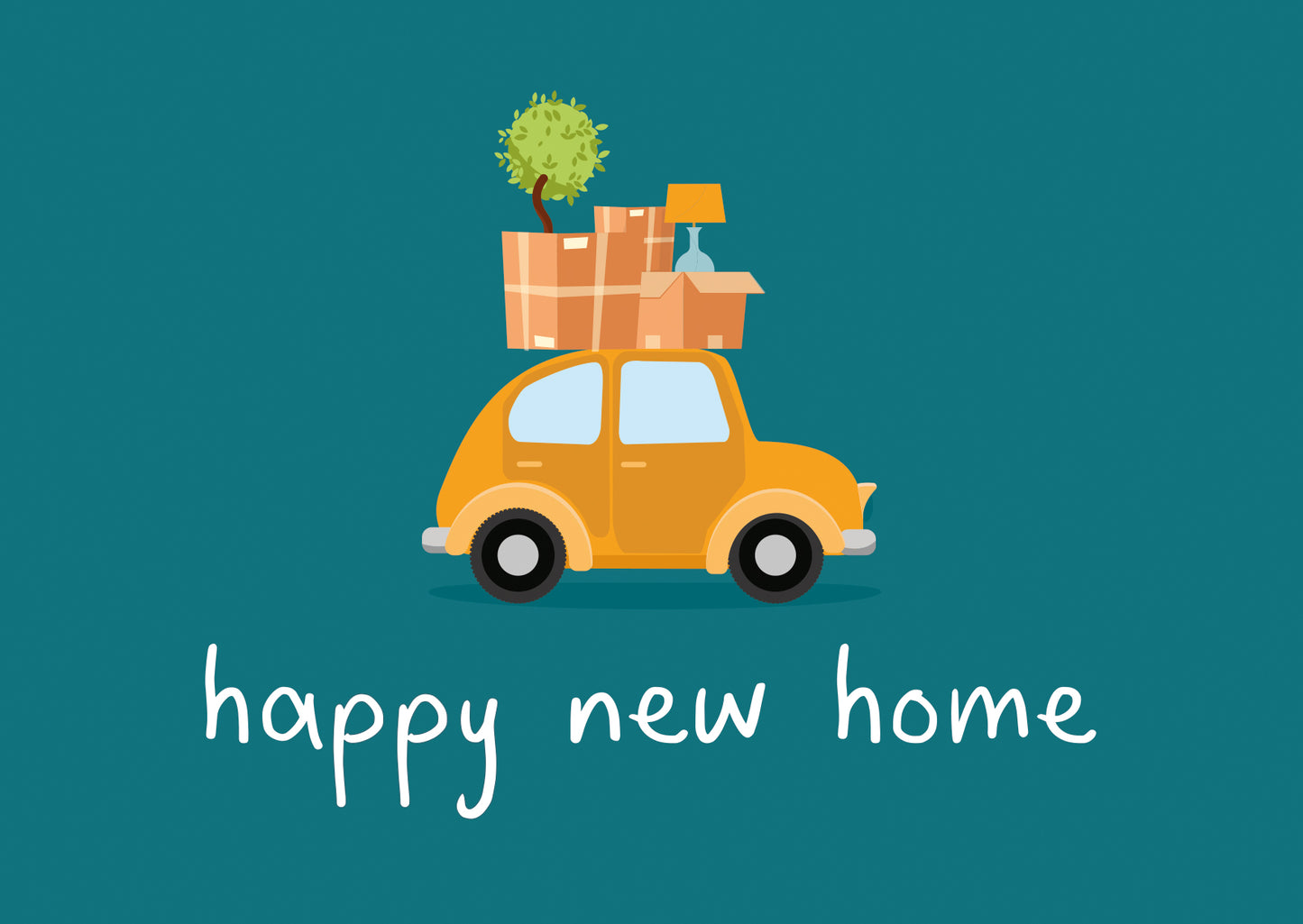 Postcard Happy new home - 10 stuks