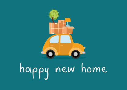 Postcard Happy new home - 10 stuks