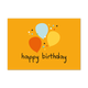 Postcard Happy birthday - 10 stuks - Formaat: Standaard - Vorm: Liggend - Postcards - Op deze postcard staat de tekst: "Happy birthday" met daarboven drie ballonnen. - Snelwenskaart