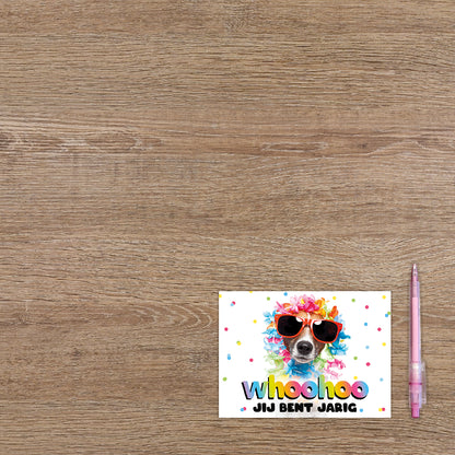 Postcard Whoohoo jij bent jarig - 10 stuks