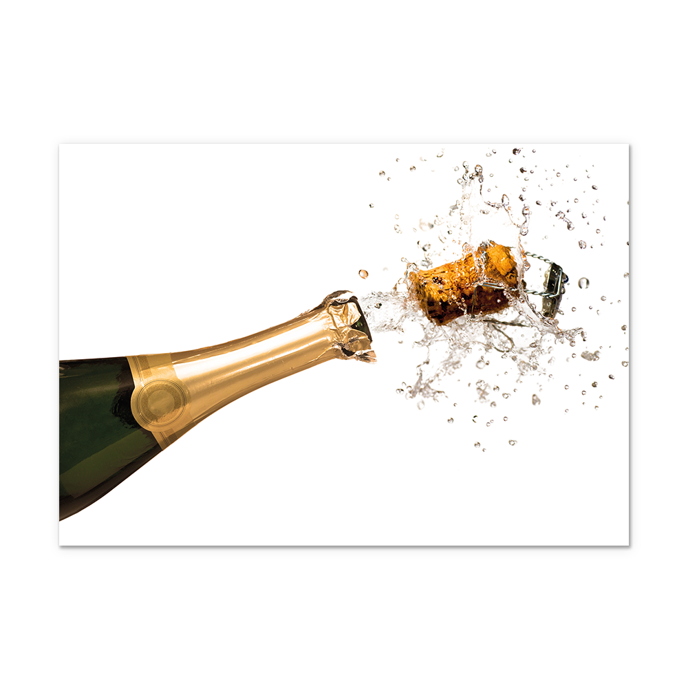 Postcard Champagne - 10 stuks - Formaat: Normaal - Vorm: Liggend - Postcards - Op deze postcard staat een champagnefles die ontpopt. - Snelwenskaart