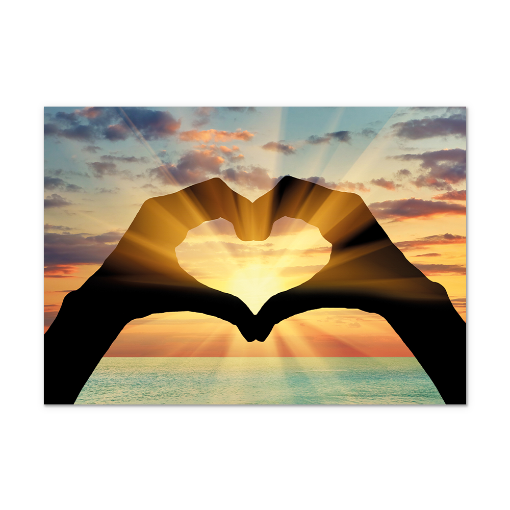 Postcard Handen in hart - 10 stuks