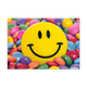 Postcard Smiley - 10 stuks - Formaat: Standaard - Vorm: Liggend - Postcards - Op deze postcard staan smarties met in het midden een grote gele smiley. - Snelwenskaart
