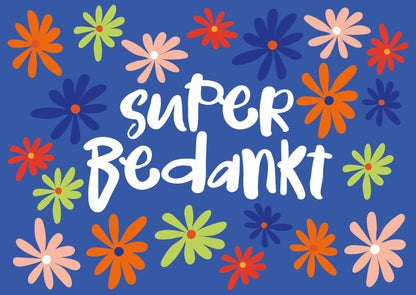 Postcard Super bedankt - 10 stuks