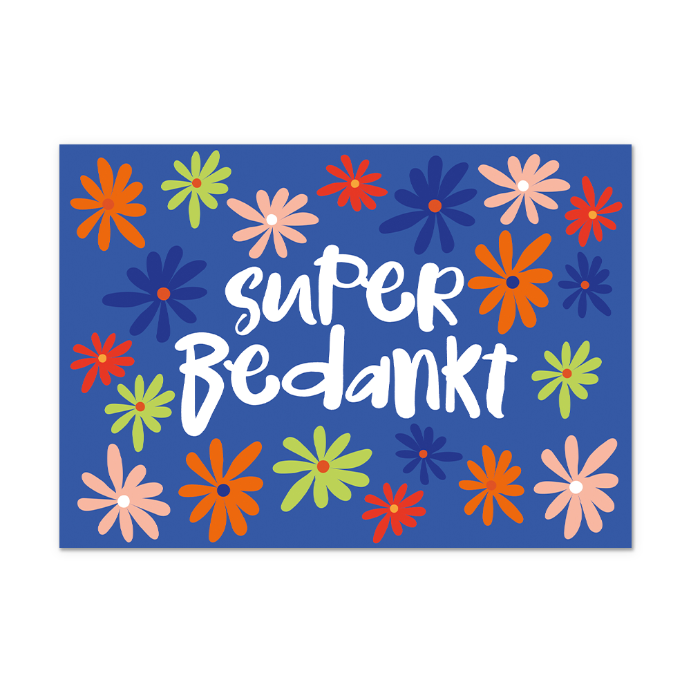 Postcard Super bedankt - 10 stuks