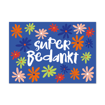 Postcard Super bedankt - 10 stuks