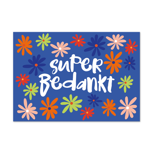 Postcard Super bedankt - 10 stuks