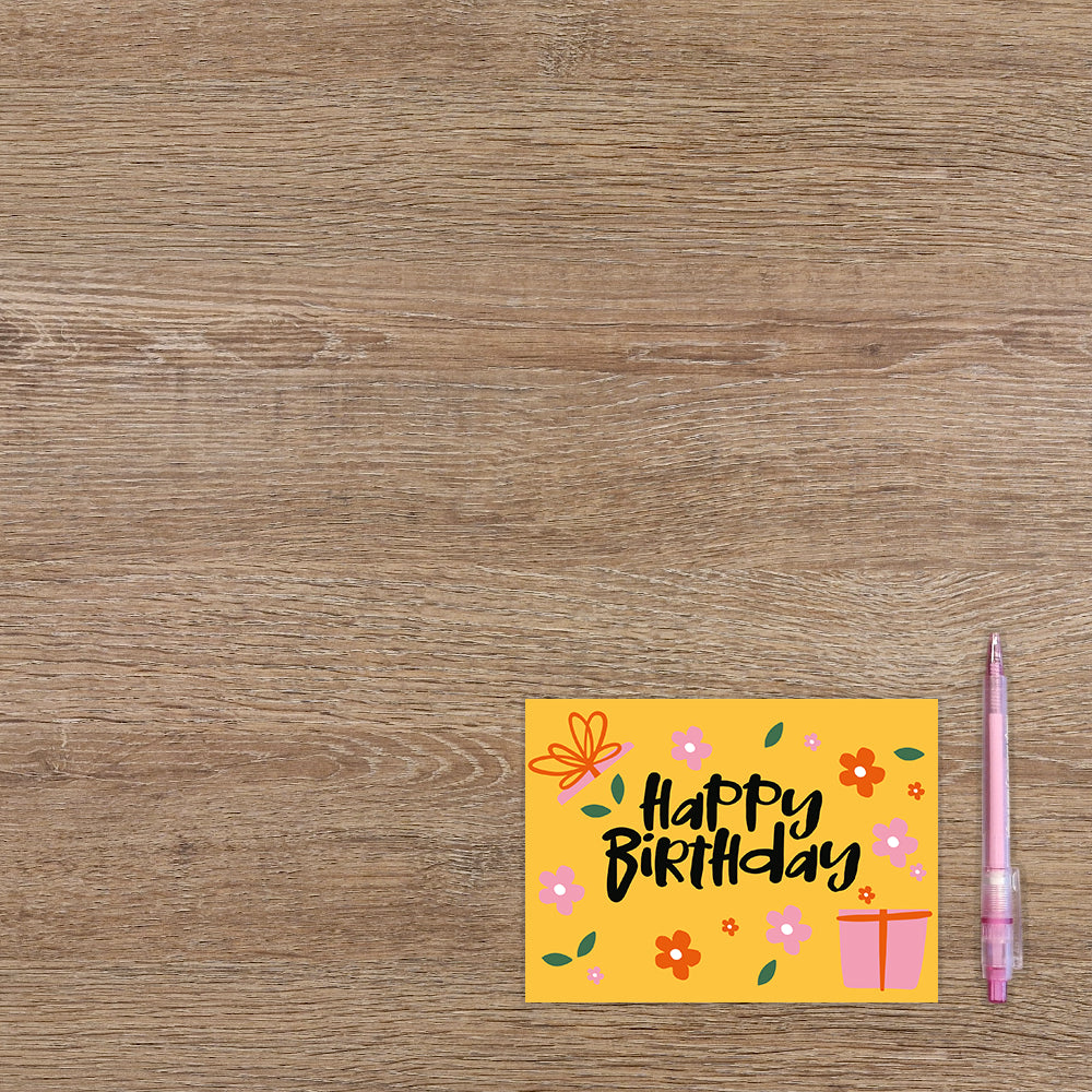 Postcard Happy birthday - 10 stuks