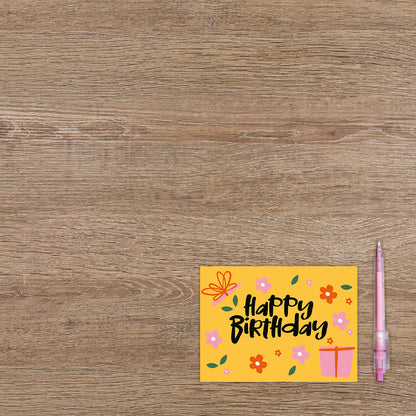Postcard Happy birthday - 10 stuks