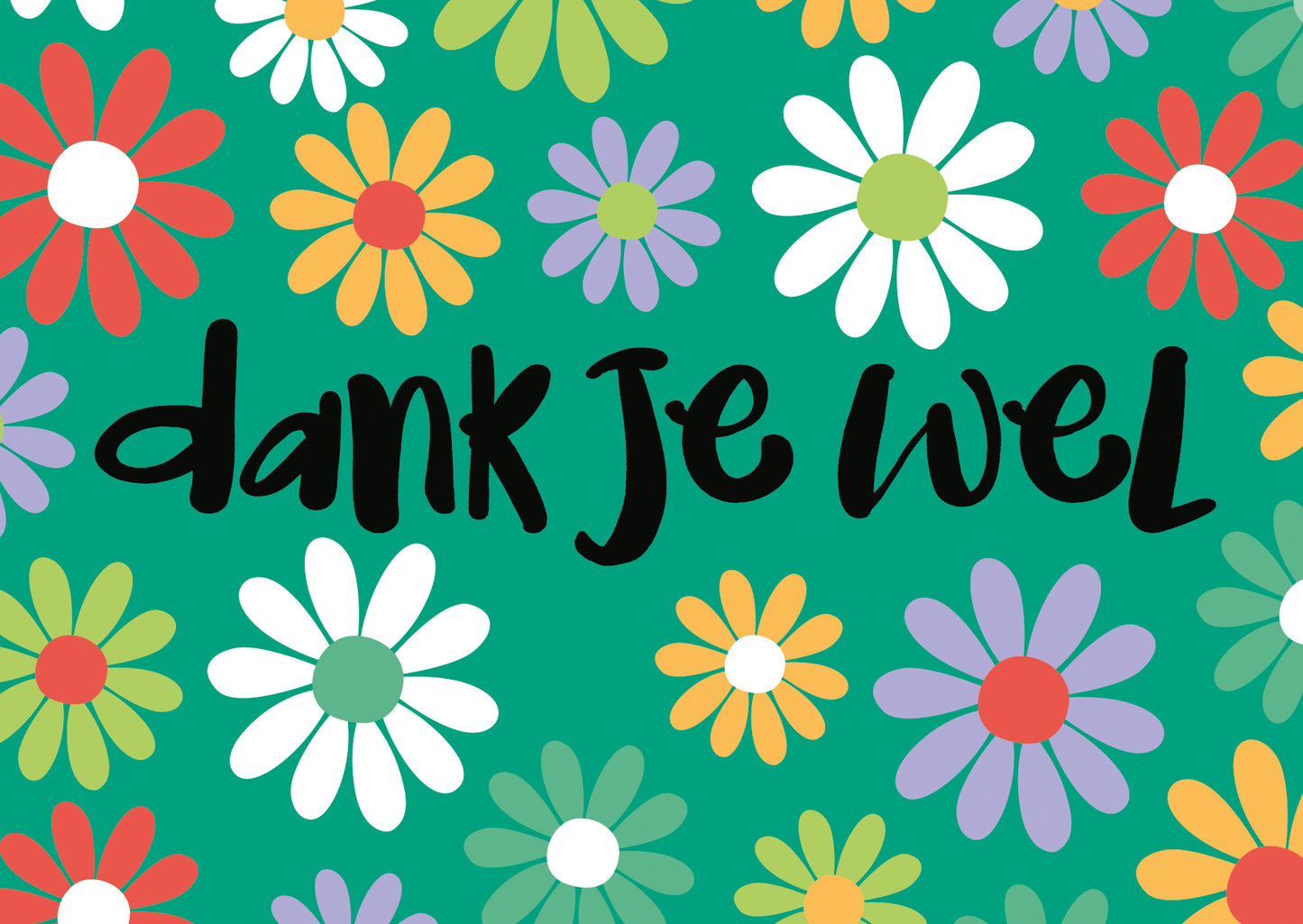 Postcard Dank je wel - 10 stuks