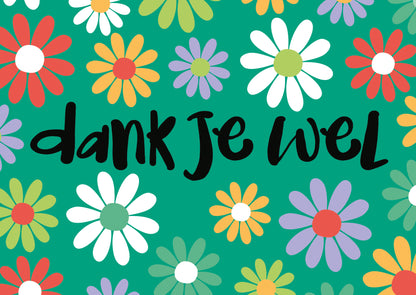 Postcard Dank je wel - 10 stuks