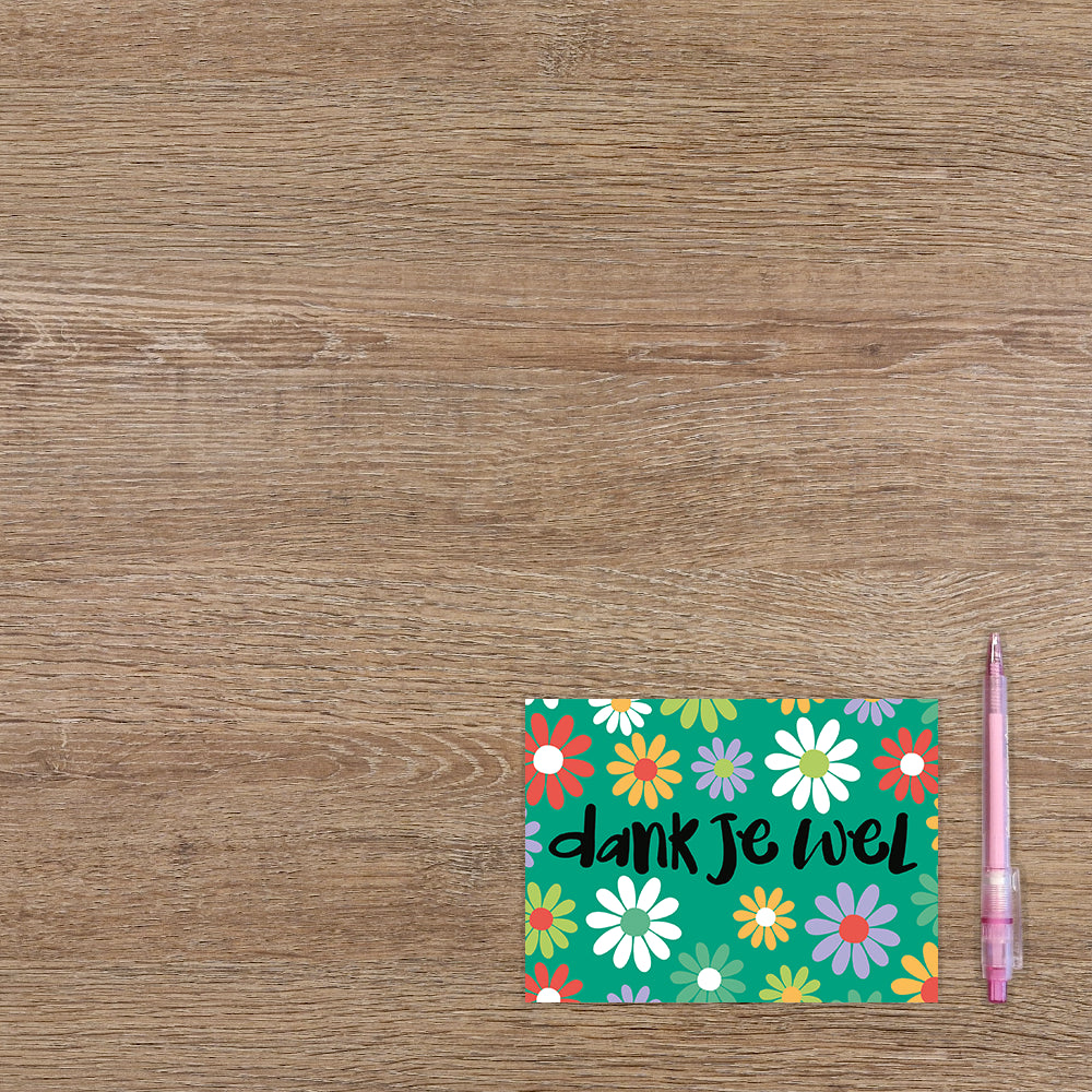 Postcard Dank je wel - 10 stuks