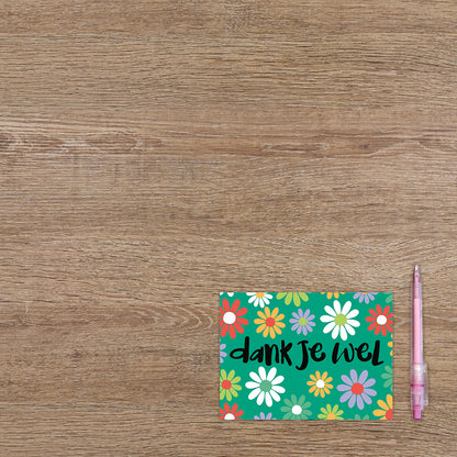 Postcard Dank je wel - 10 stuks